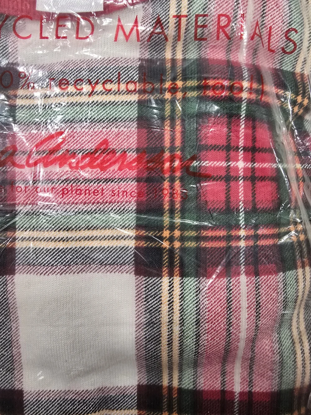 NEW Hanna Andersson Holiday Plaid 100% Organic Cotton